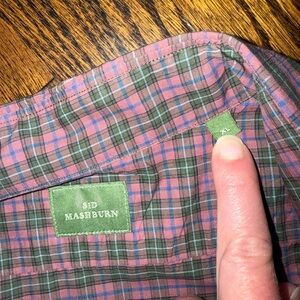 Sid Mashburn Checkered Shirt in Pink and Green